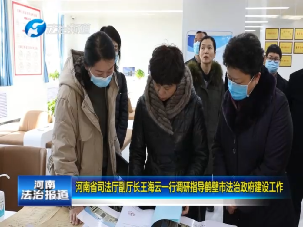 河南省司法厅副厅长王海云一行调研指导鹤壁市法治政府建设工作