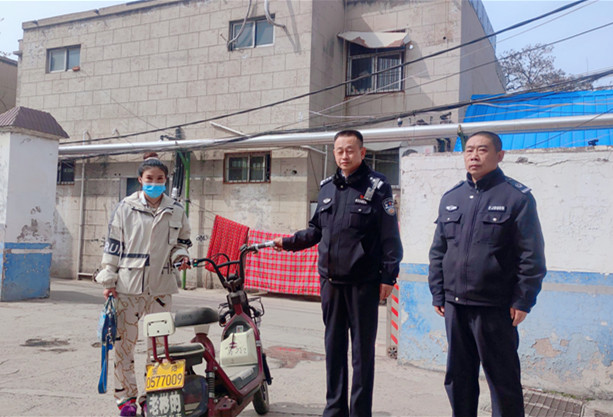 电动车丢失4个月,安阳文峰公安送车上门