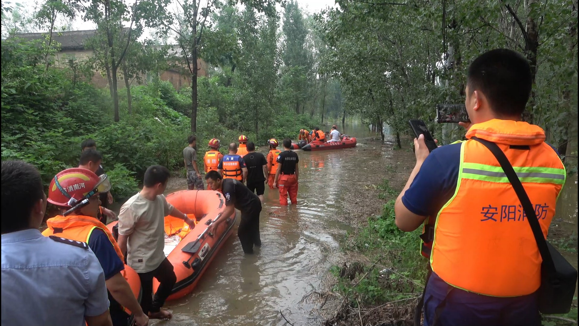 7月22日,安阳市内黄县辖区内卫河由于强降雨加上来自上游广润坡泄洪
