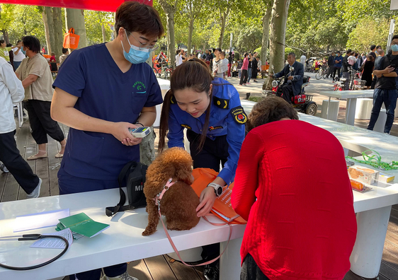 郑州市管城区城管局举行文明养犬主题宣传活动