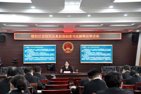 商丘市睢阳区法院开展民法典担保制度司法解释专题法律讲座