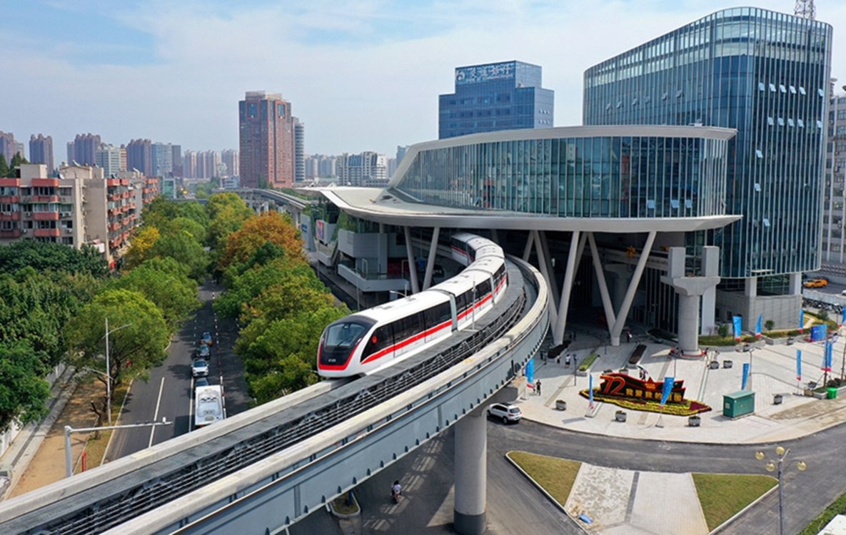 11月3日11时,全国首条无人驾驶跨座式单轨——芜湖轨道交通1号线全线