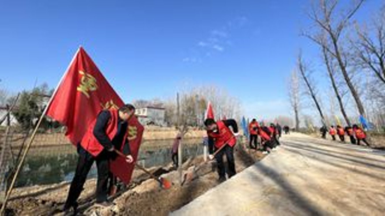 西平县重渠乡扎实开展冬季义务植树活动