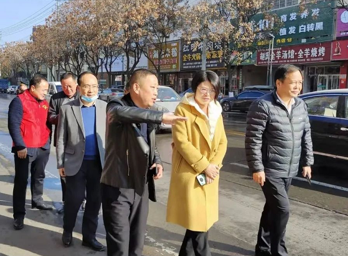 姚晓越检查指导固始县中原路人居环境综合整治工作