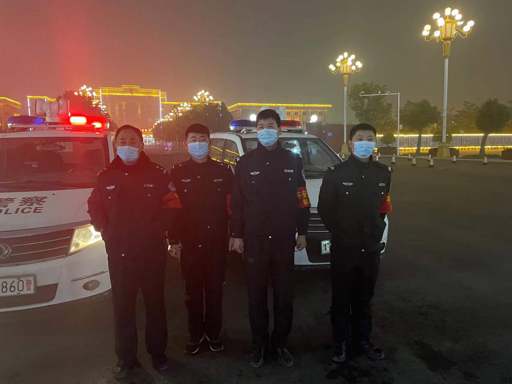 郸城一村一警一连民警民兵共同守护辖区安全