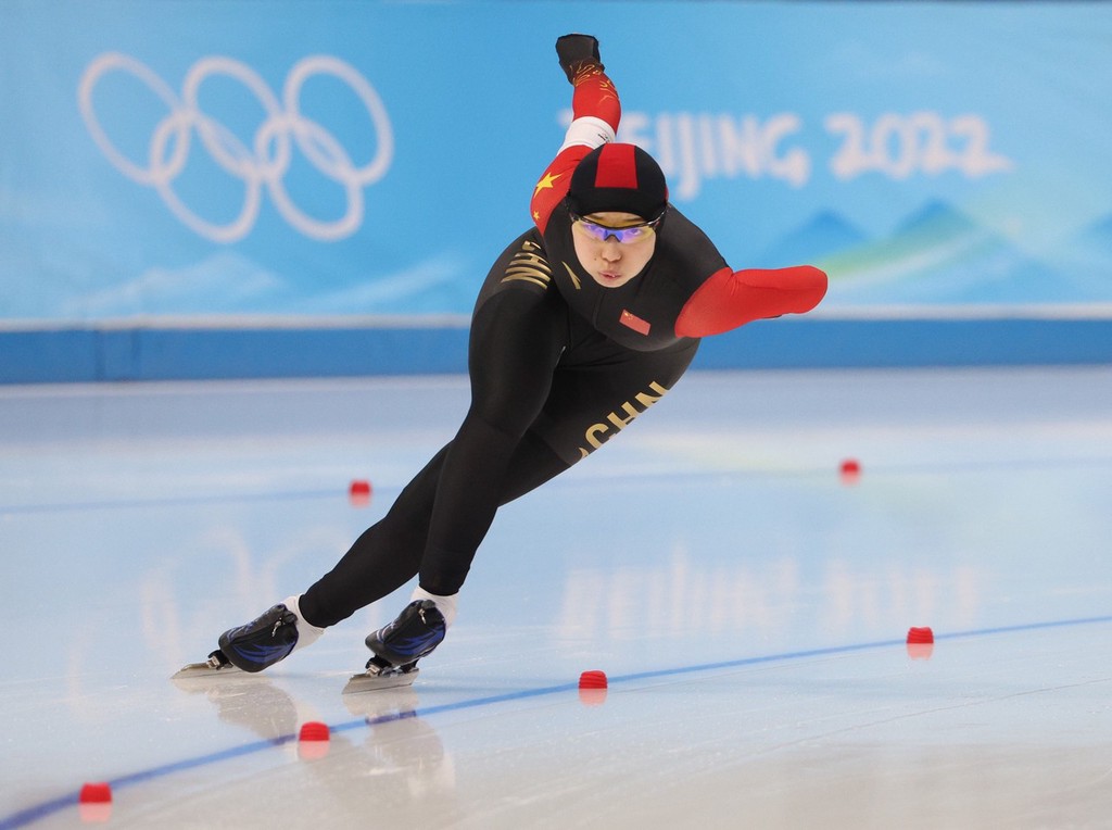 冬奥会中国速度滑冰图片