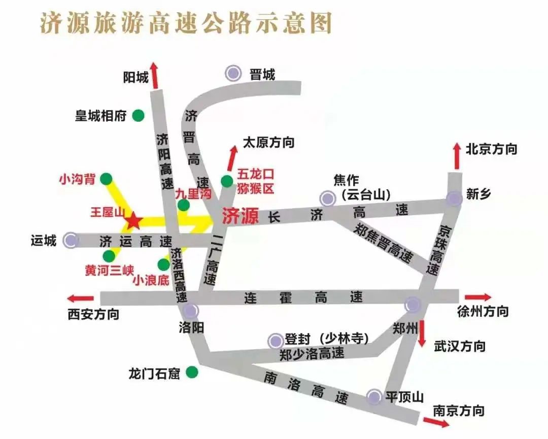 王屋山景区路线图图片