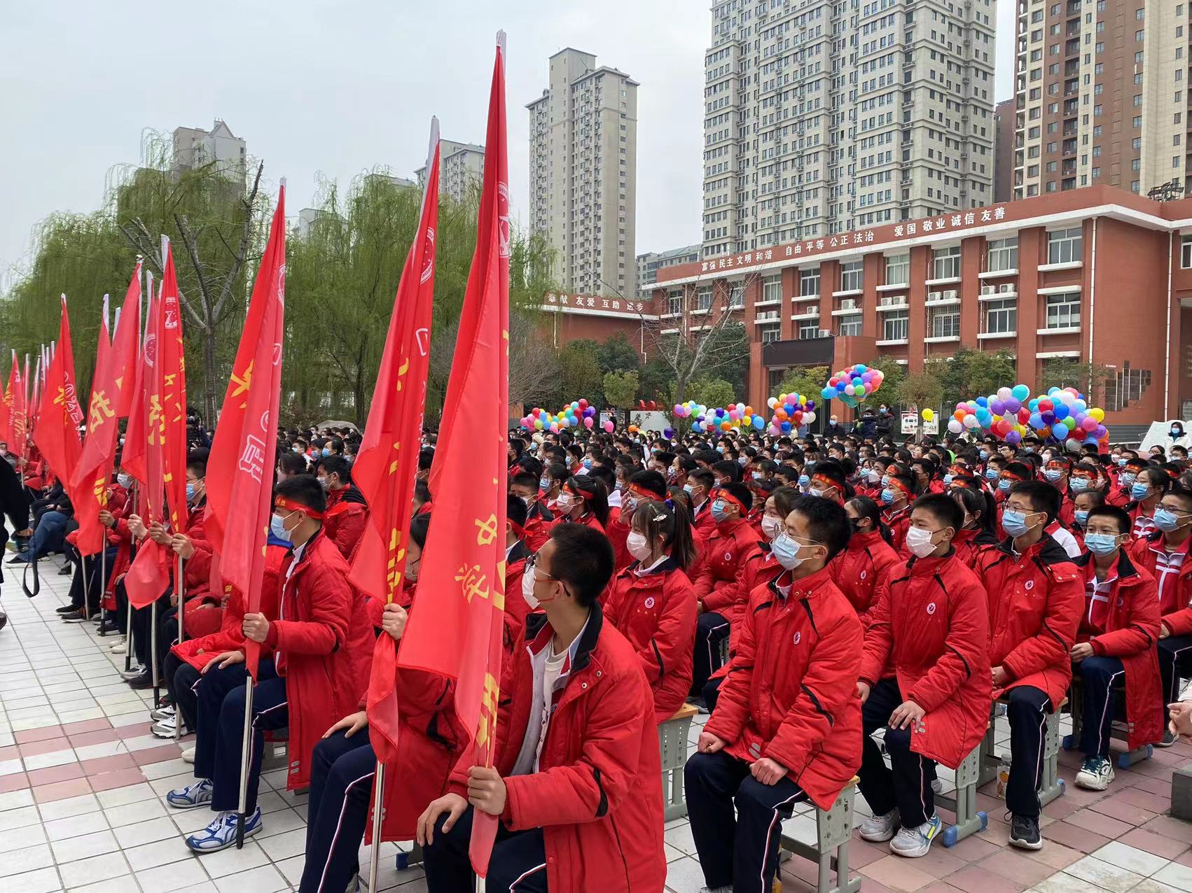 开封市集英中学举行2022届中考百日誓师大会